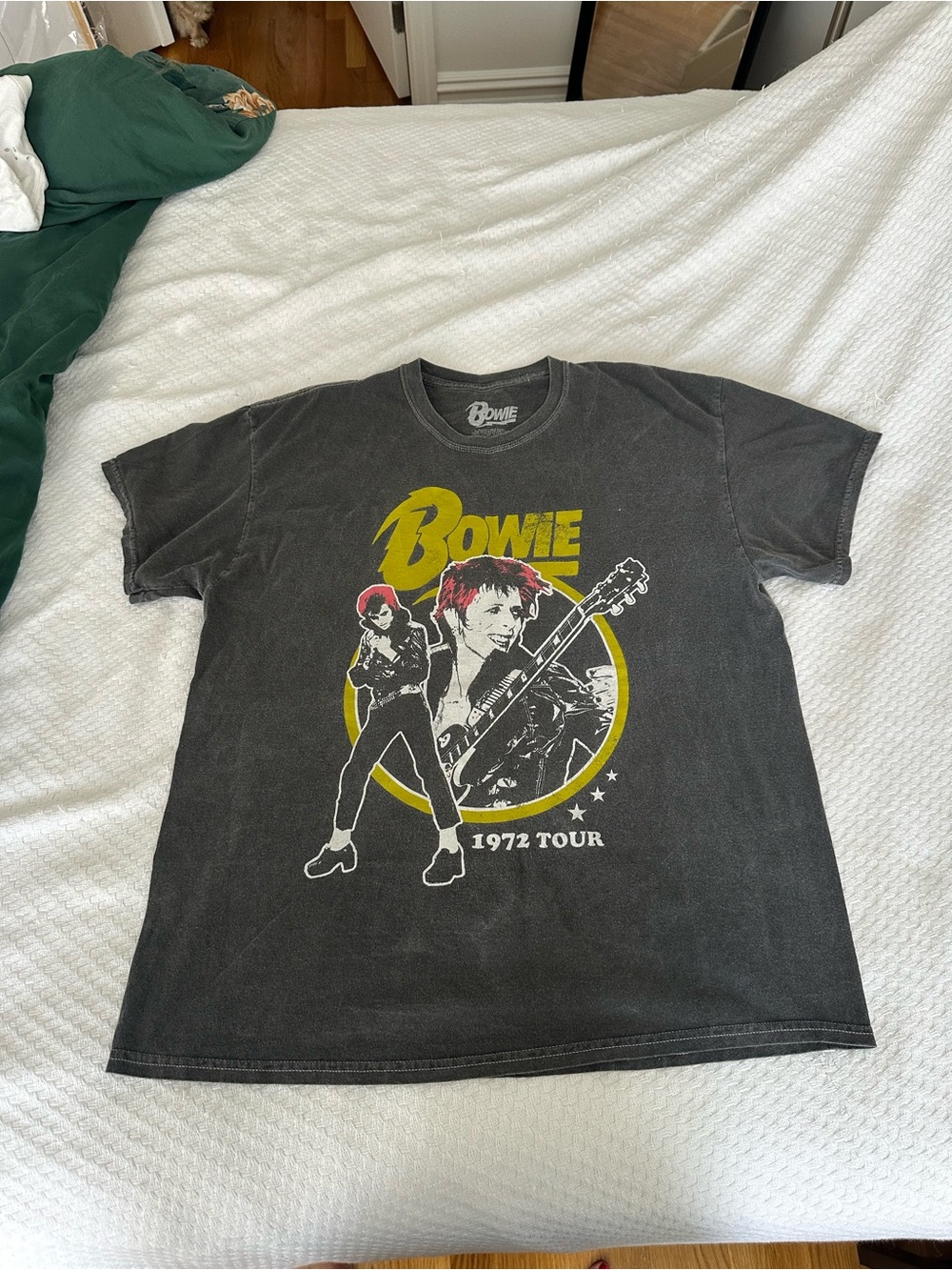 Urban Outfitters Black Bowie 1972 Tour Graphic Tee
